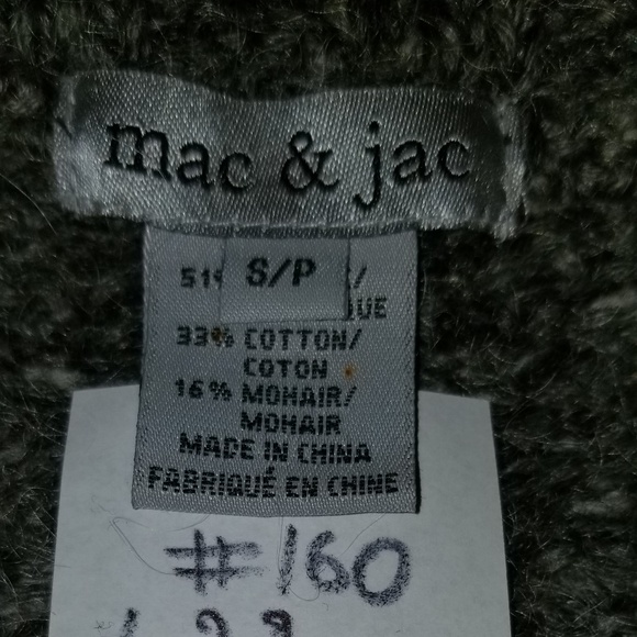 160 NWOT mac & jac S fem gray mohair blend cardiga - Picture 6 of 10